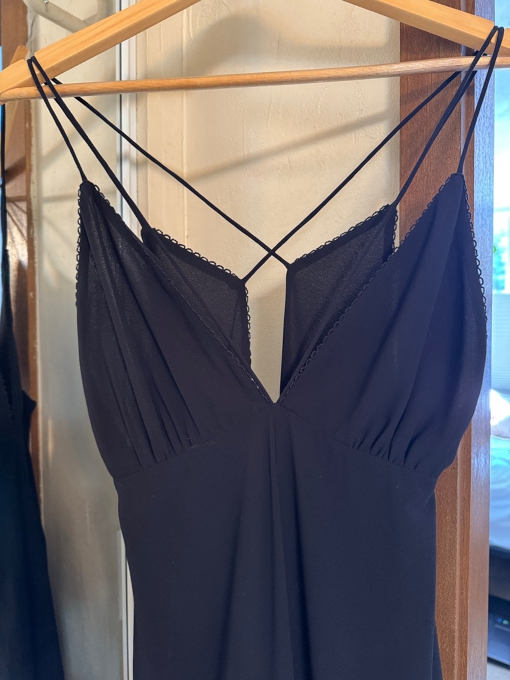 🖤 Women’s Forever 21 Sheer Black Strappy Maxi Dress with Slit 🖤 - Picture 2 of 13
